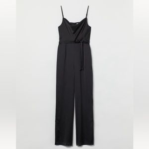 Black Satin Jumpsuit